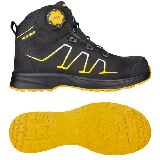 Solid Gear Reckon Suojakengät S3, BOA, musta/ keltainen 36