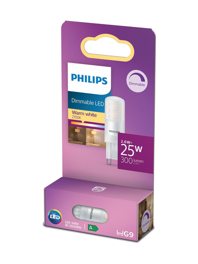 Led capsule 25w g9 warm white dimmable -polttimo