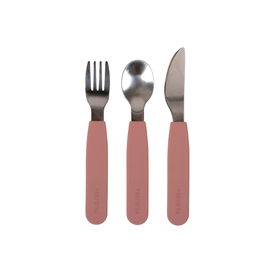 Filibabba - Silicone Cutlery Set - Rose (FI-02256)