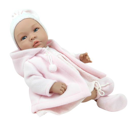 Asi - Leonora doll with rose warm coat, 46 cm