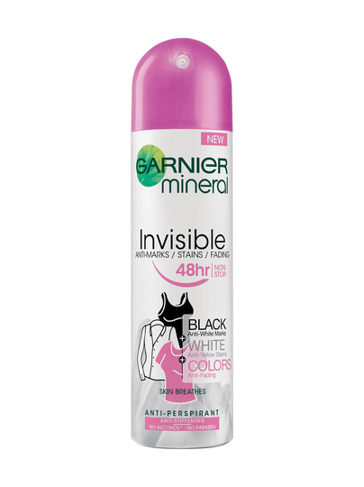 Invisible black, white, colours -antiperspirantti 150 ml
