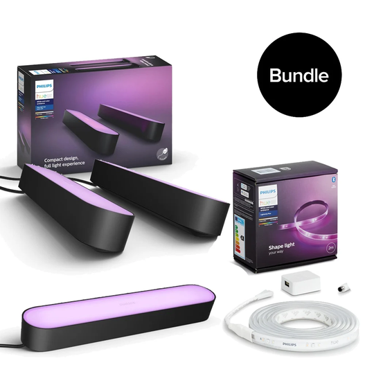 Philips Hue - Play Light Bar 2-Pack&Extension&Lightstrip Plus Starter Kit 2 meter - Bundle