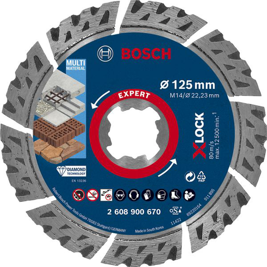 Bosch Expert Multimaterial Timanttikatkaisulaikka X-LOCK, Ø 125 mm