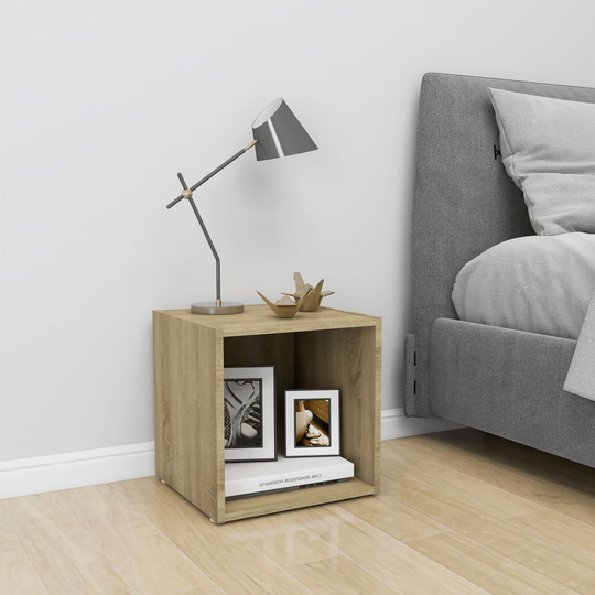 vidaXL TV-taso Sonoma-tammi 37x35x37 cm lastulevy