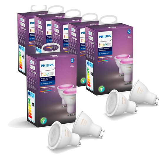 Philips Hue - 6xGU10 2-Pack - Color Ambiance - Bundle