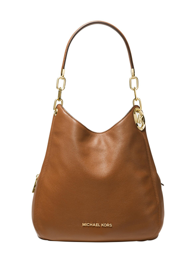 Lillie large pebbled leather shoulder bag -nahkalaukku