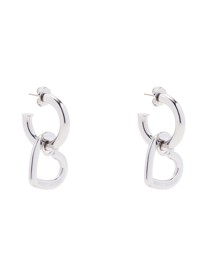Double heart hoop -korvakorut