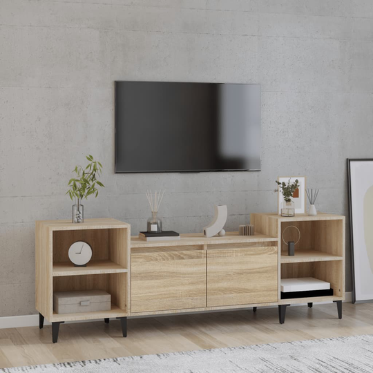 vidaXL TV-taso Sonoma-tammi 160x35x55 cm tekninen puu