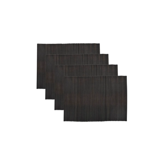House Doctor - 4 pcs - Bamboo Placemat - Black (209800024)