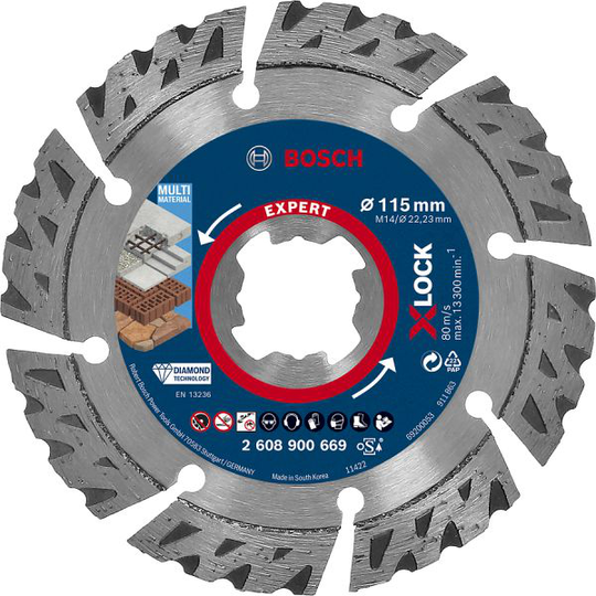 Bosch Expert Multimaterial Timanttikatkaisulaikka X-LOCK, Ø 115 mm