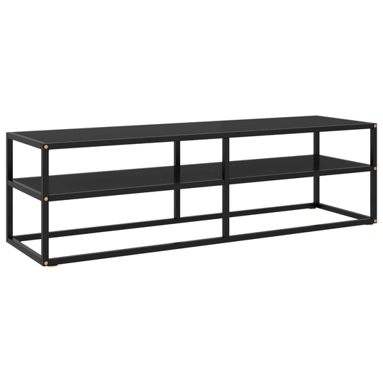 vidaXL TV-taso musta mustalla lasilla 140x40x40 cm