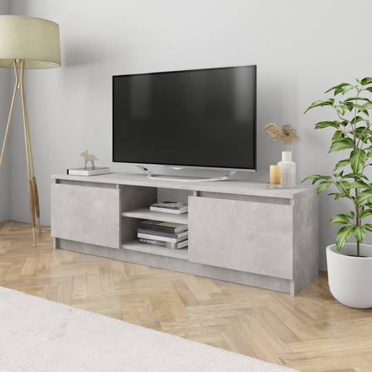 vidaXL TV-taso betoninharmaa 120x30x35,5 cm lastulevy