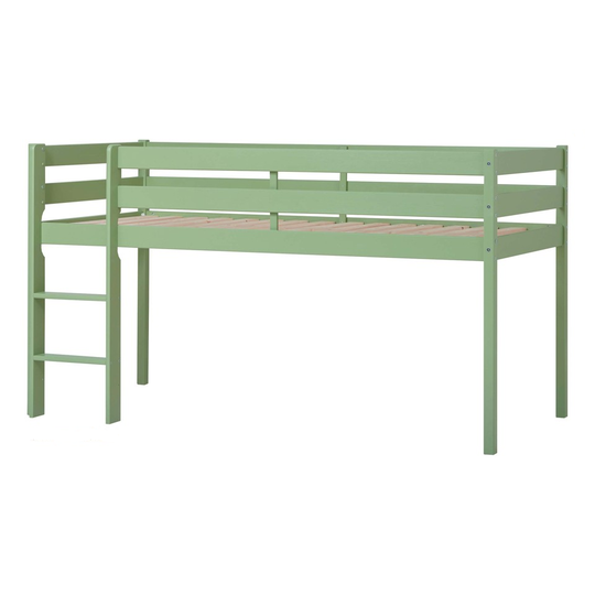 Hoppekids - ECO Comfort half high bed 90x200 cm Pale Green + ECO Comfort Slats 90x200 cm
