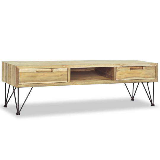 vidaXL TV-taso 120x35x35 cm Täysi tiikki