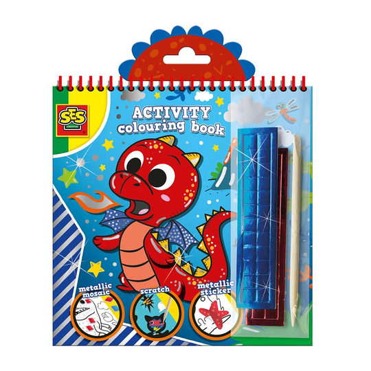 SES Creative - Activity colouring book metallic 3 in 1 - (S00115)