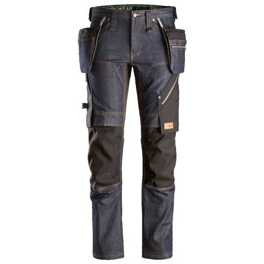 Snickers 6955 FlexiWork Työhousut denim/musta 44