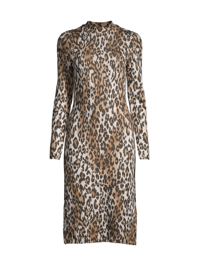 Leopard jacquard -mekko