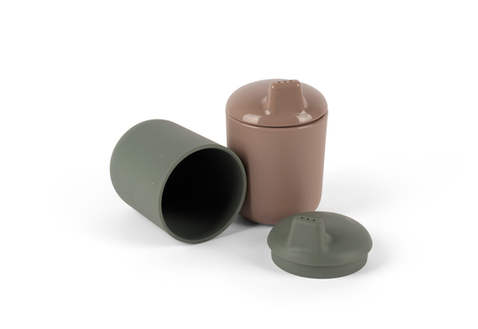 Dantoy - Tiny Biobased Sippy Cups - Mocca&Olive (6221)