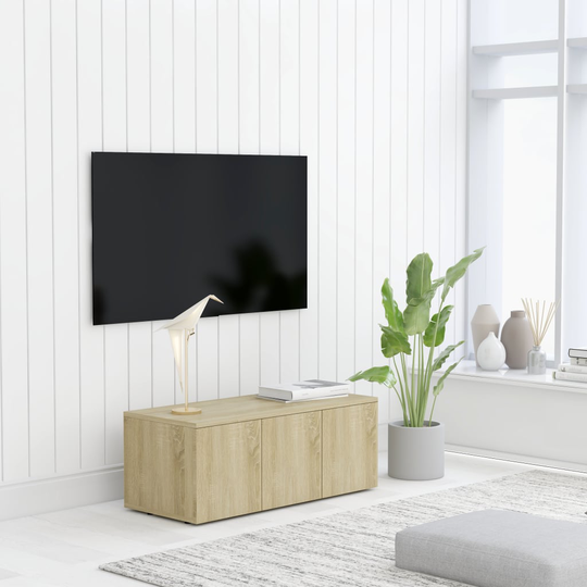 vidaXL TV-taso Sonoma-tammi 80x34x30 cm lastulevy