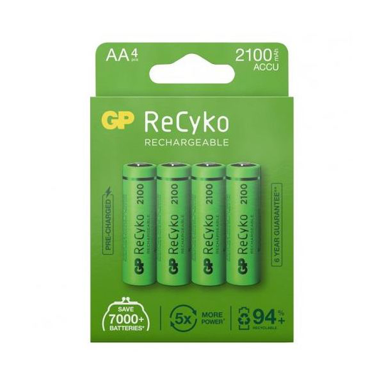 GP Batteries ReCyko 2100 Akku ladattava, AA, 4 kpl