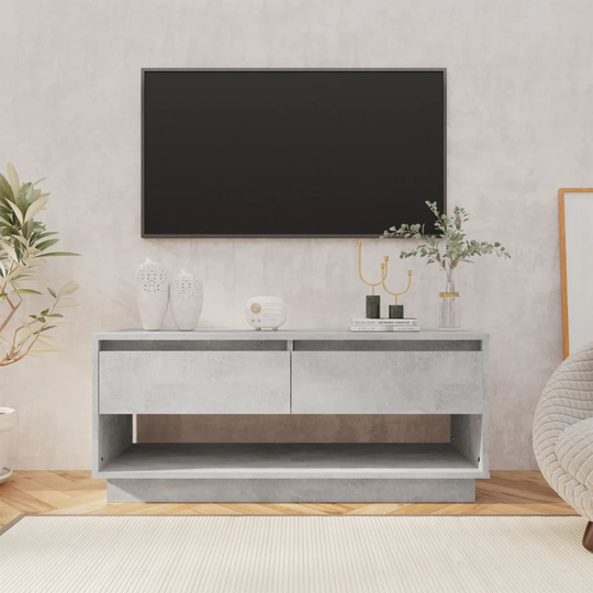 vidaXL TV-taso harmaa 102x41x44 cm lastulevy