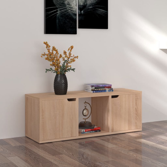 vidaXL TV-taso Sonoma-tammi 88,5x27,5x30,5 cm lastulevy