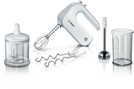 Bosch - Styline Hand Mixer, 500W - MFQ4080 - White/Silver ( Accessories Included )