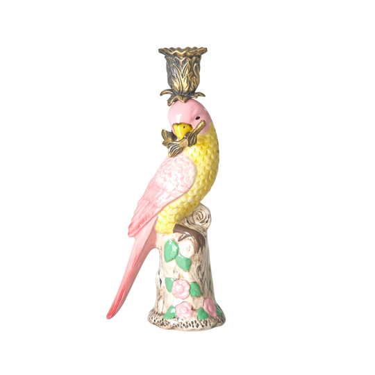 Rice - Ceramic Candle Holder in Bird Shape Pink