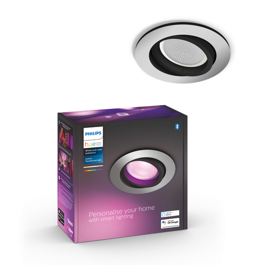 Philips Hue - Centura Recessed Round - White&Color Ambiance - Aluminium
