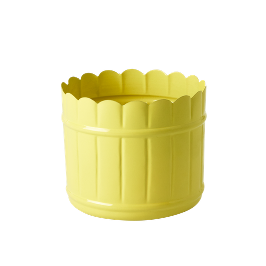 Rice - Metal Flower Pots - Medium Yellow
