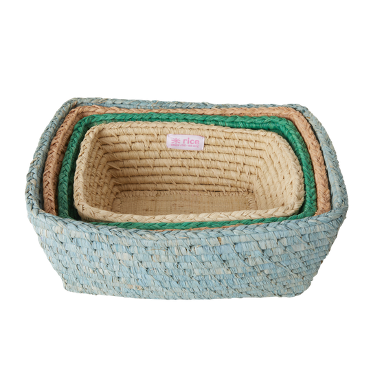 Rice - Rectangular Bread Basket Set of 4 - Follow The Call of The Disco Ball