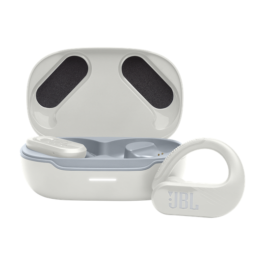 JBL - Endurance PEAK 3 - True Wireless Sport Earbuds: Powerhook / IP68 / Smart Ambient, White