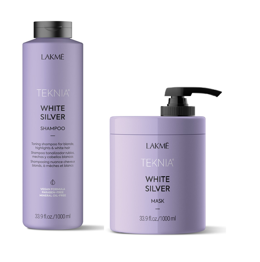 Lakmé - Teknia White Silver Shampoo 1000 ml + Lakmé - Teknia White Silver Mask 1000 ml