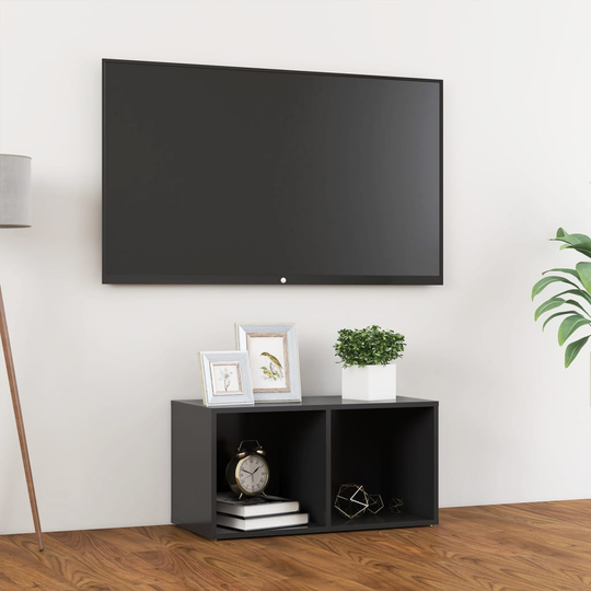 vidaXL TV-taso harmaa 72x35x36,5 cm lastulevy