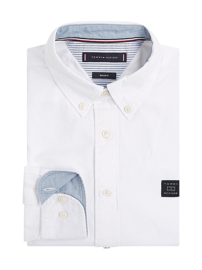 Solid chambray logo -kauluspaita