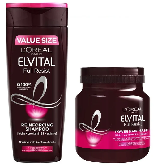 L'Oréal - Elvital Full Resist Shampoo 500 ml + Hair Mask 680 ml