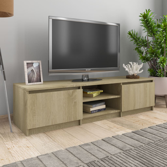 vidaXL TV-taso Sonoma-tammi 140x40x35,5 cm lastulevy