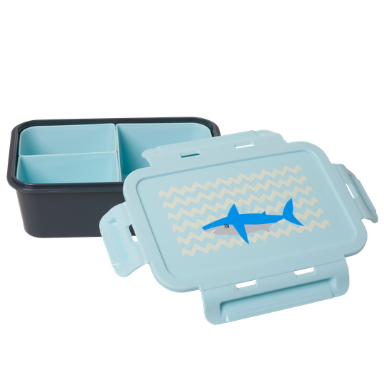 Rice - Lunchbox w. 3 Inserts - Shark Print