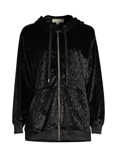 Knitted velour -takki