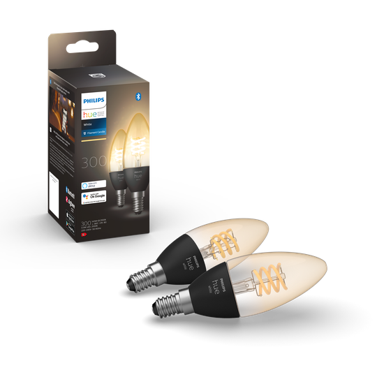 Philips Hue - Filament Candle 2pack E14 - Warm White - S