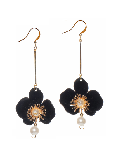 Mustat butterfly orchid pearl korvakorut