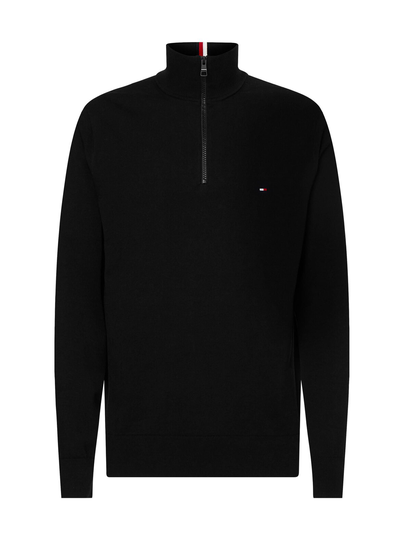 1985 zip mock -puuvillaneule