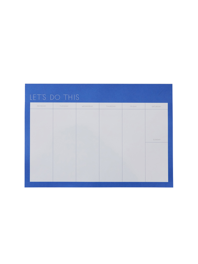 Design Letters - Weekly Planner - Cobalt blue