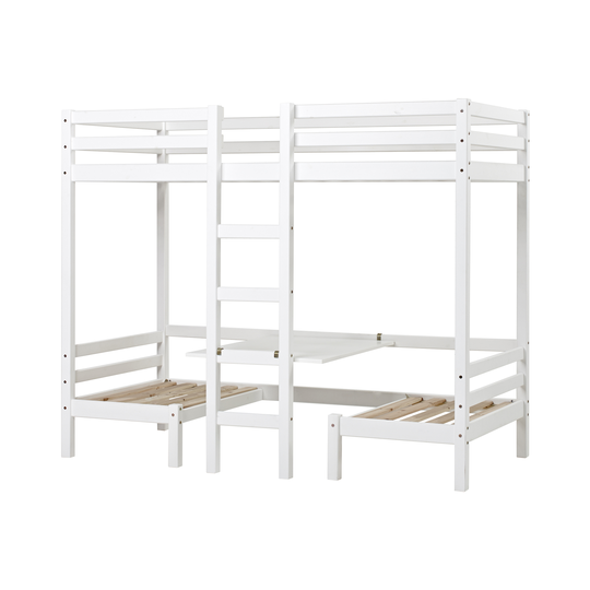 Hoppekids - ECO Dream JUMBO Bunk Bed With Table, 90x200 cm, White
