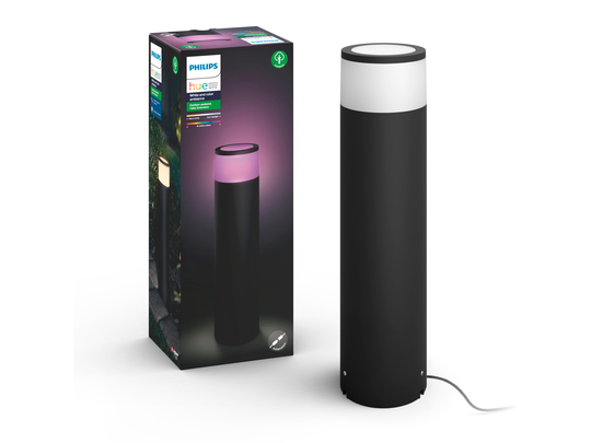 Philips Hue - Calla Large Pedestal Low Volt Outdoor Extension - White&Color Ambiance