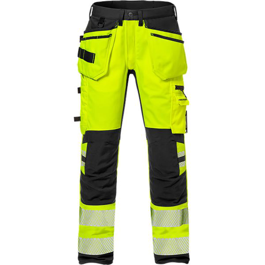 Fristads 2707 PLU Työhousut huomioväri, keltainen/musta C44