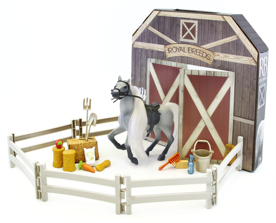 Royal Breeds - Barn Buddies Playset - White Horse
