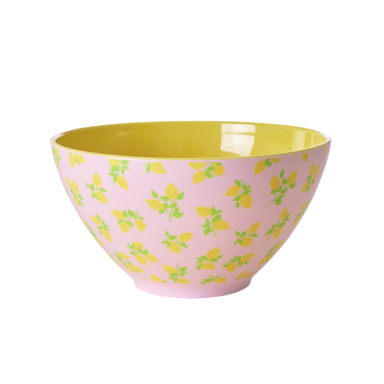 Rice - Melamine Salad Bowl - Lemon Print