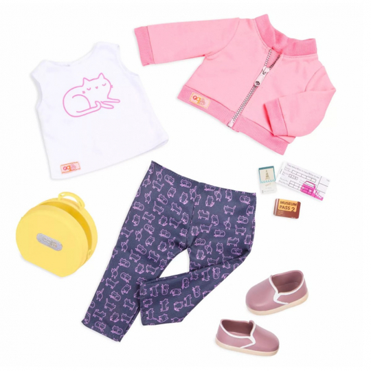 Our Generation - Deluxe Doll Clothes, Jacket&Cat t-shirt - (730401)