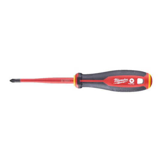 Milwaukee Tri-Lobe VDE Ruuvimeisseli kolmisivuinen pyörimistä estävä kahva PH2 x 100 mm